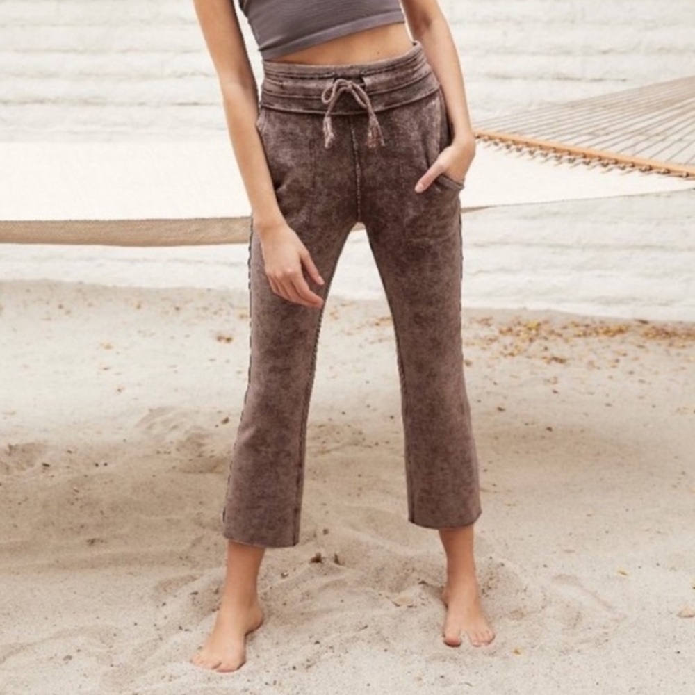 Free People Movement Wild Side Flare Cropped Pants - Picture 1 of 7